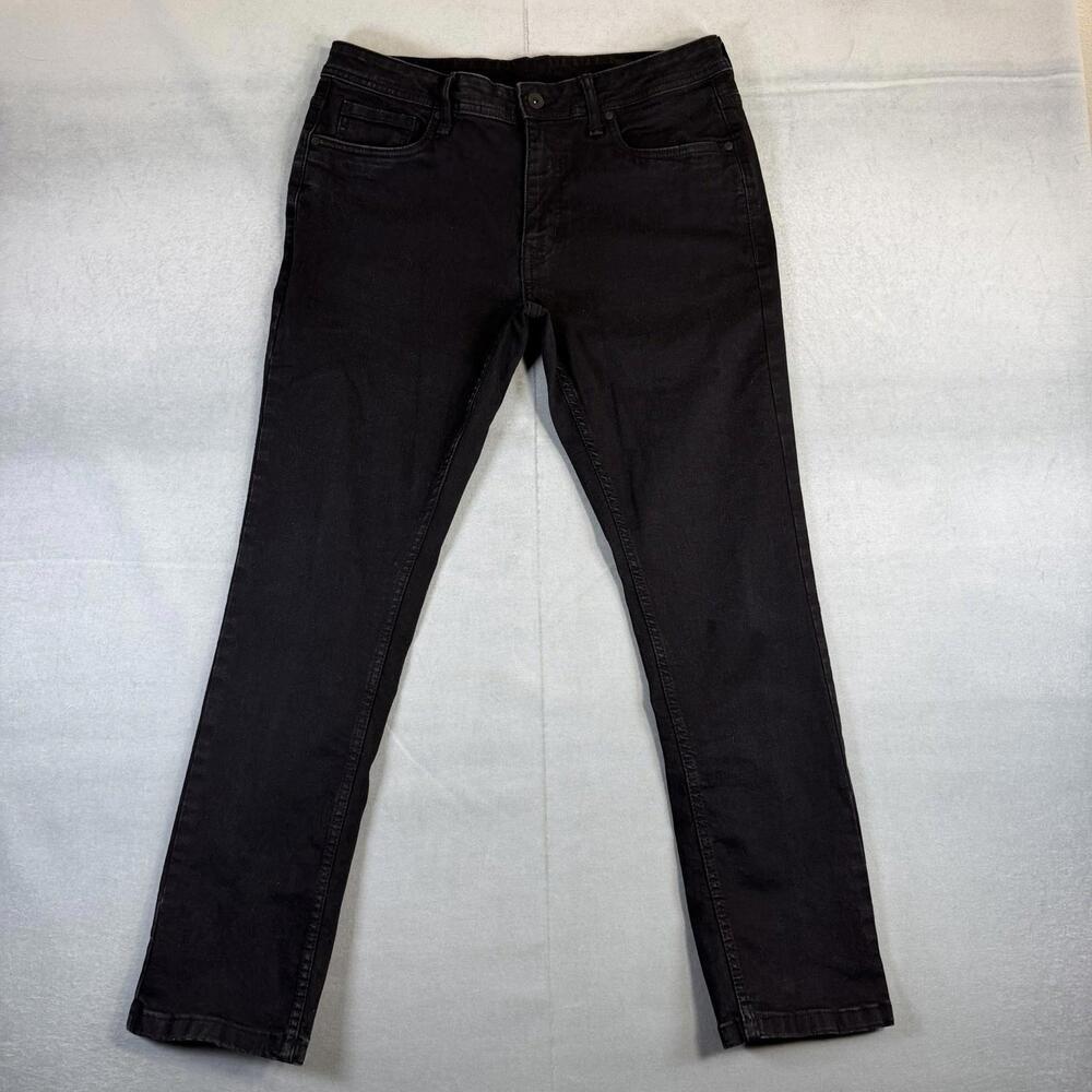 The Perfect Jean NYC Jeans Mens 33x30 Black Slim Fit Dark Wash Stretch Denim